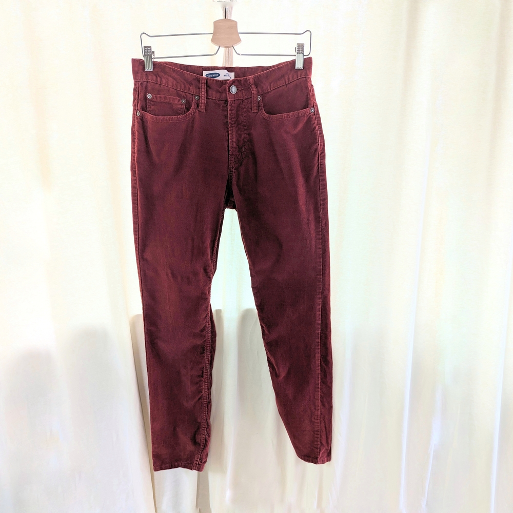 Old Navy Red Straight Leg Corduroy Trousers